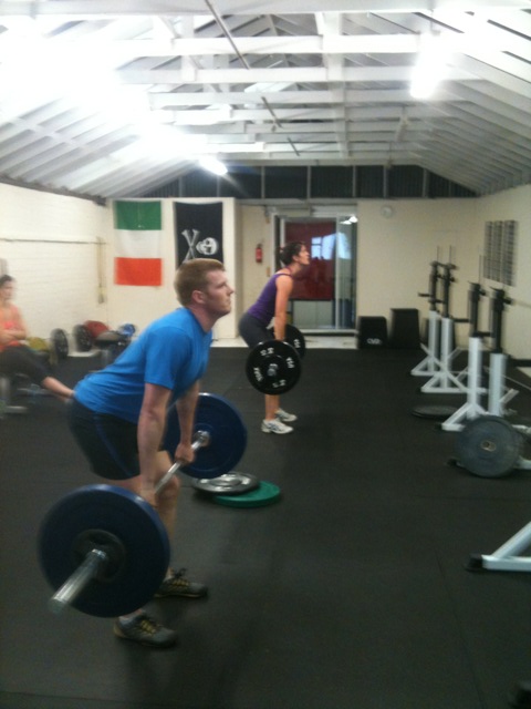 Ross and Sinead on the Power Cleans